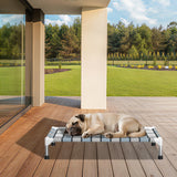 Caghash Elevated Outdoor Raised Dog Bed Outdoor Dogs Bed Lifted Pet Bed Dog Cot for Medium Pet Taste Life, Start with A Pet Bed 34'' x 20'' x 6.5''