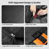 REEVAA Dog Truck Seat Cover for Back Seat, Hard Bottom Dog Hammock for Car, Pet Bed Extender for 2-4 Large Dogs, Waterproof Seat Protector, Universal XL Size Fits for Crew Cab Truck/SUV, Black+Orange