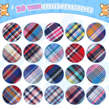 100 Pcs Bulk Dog Bandanas Plaid Dog Scarf Cute Pet Bandanas Washable Cotton Puppy Cat Bib Kerchief for Small Medium Large Pet Birthday Holiday Costume Accessories