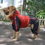 Pet Apparel Large Dog Clothing Raincoat Pet Clothes Rain Coat For Big Large Dogs Red Green Waterproof (L-L, Red)