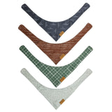 Remy+Roo Extra Large Spring Dog Bandanas - 4 Pack Logan Set | Premium Durable Adjustable Polyester Fabric | Patented Shape Boy Dog Bandanas | Pack of Thanksgiving Bandanas for Dogs