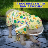 Eiaayer Dog Raincoat, Adjustable Rain Jacket with Hooded Double Layer for Large Medium Small Dogs Puppies, Lightweight Waterproof Rain Coat Poncho with Reflective Stripe Dinosaurs Yellow,S