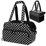 PetAmi Small Dog Purse Carrier, Soft-Sided Pet Carrier Bag with Pockets, Portable Puppy Cat Travel Handbag Tote, Airline Approved Breathable Mesh, Poop Bag Dispenser, Max 18 lbs, Polka Dot Black