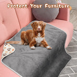 YUEPET Waterproof Dog Blankets, 2 Pack Washable Dog Blankets for Bed Couch Sofa Protector Fleece Flannel Puppy Blanket Soft Plush Reversible Throw Blanket for Medium Large Dogs 40"×30"(White+Coffee)