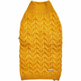 Blueberry Pet Dog Sweater - Mustard Yellow Fuzzy Knit Turtle-Neck Christmas Style, Puppy Clothes & Pajamas, Sweater Vest for Small Dogs, Accessories, 10" Back Length