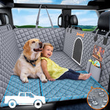 Truck Dog Seat Cover for Back Seat, Machine Wash, 450lb Support for 1-4 Large Dogs, Install in 3Mins, 3Y Assurance, Waterproof & Scratch-Proof, Back Seat Extender for Full Size Crew Cab Truck SUV