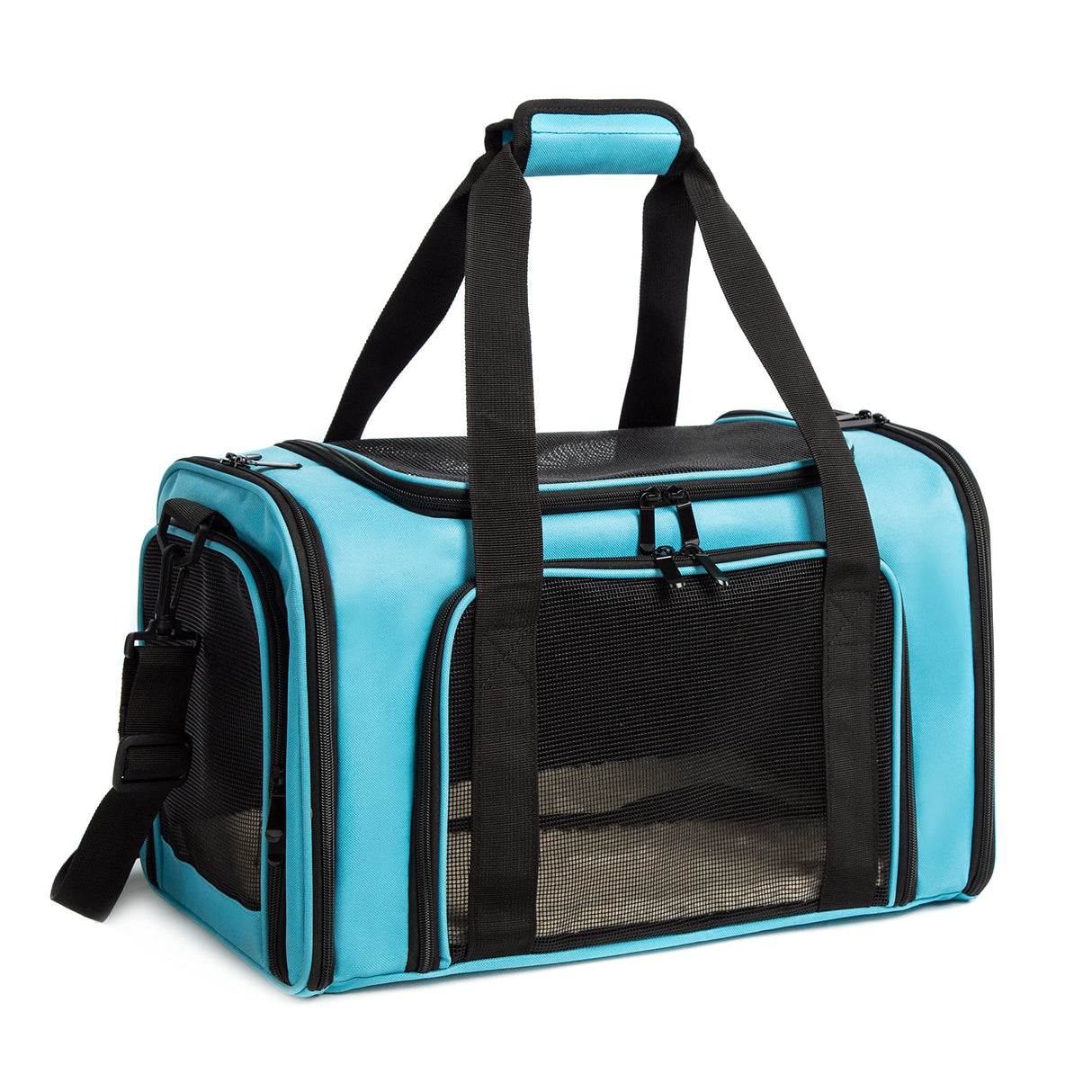 ROSEBB Cat Carrier Dog Carrier Pet Carrier Cat Bags for Small Medium Cats Dogs Puppies of 15 Lbs,of Airline Approved Small Dog Bag Soft Sided,Collapsible Travel Puppy Carrier (Medium, Blue)