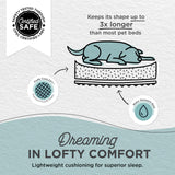 Best Friends by Sheri Patterned Lux Faux Fur Calming Donut Dog Bed, Gray, Small, 23x23