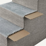 Amazon Basics Dog Steps, 18.7" H, 4-Step Pet Stairs for High Bed Couch and Sofa, Non-Slip Bottom, for Indoor Dogs and Cats, Grey