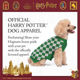 Harry Potter Slytherin Dog Sweater - Pet Outerwear for Dogs - Officially Licensed Dog Apparel & Accessories for Hogwarts Houses, Size Large