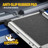 Dog Ramp for Car (200 lbs), Extra L71” W17” Folding Pet Ramp for Large Dogs with with Heavy Duty Hinges, Outdoor Anti-Slip Foldable Dog Car Ramps for SUV Truck Side Door (4 Folded)