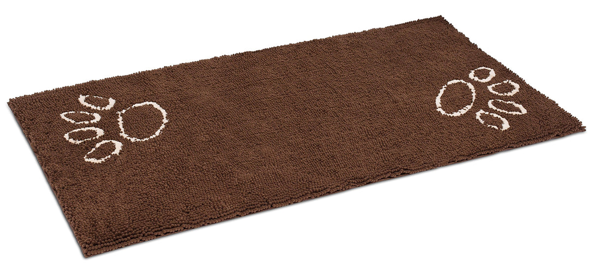 BIRDROCK HOME Chenille Dog Doormat - Absorbent Surface to Keep Floors Clean, Non-Skid Bottom for Safety, Ultra-Soft & Durable, Ideal for Pets, Protects Floors from Dirt - 60 x 30, Brown