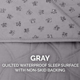 Furhaven Waterproof & Non-Slip Queen Size Mattress Cover Protector for Dogs & Cats, Washable, For Beds, Couches, & Car Seats - Quilted Twill Blanket Mattress Cover - Gray, Large/Queen Size