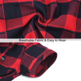 Ctilfelix Dog Shirt Plaid Puppy Clothes for Small Medium Large Dogs Cats Boy Girl Kitten Soft Pet T-Shirt Breathable Tee Outfit Adorable Grid Apparel Halloween Thanksgiving [Red#1; XS]