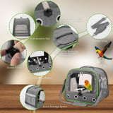 Suertree Upgraded Small Bird Carrier, Lightweight and Portable Travel Bird Cage with Stand and Easy Clean Tray, Parrot Parakeet Cockatiels Bird Travel Cage
