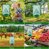 Ranch Fly Traps Outdoor Hanging Stable Fly Trap Reusable Fly Killer Cage Fly Catcher Bag with Bait Tray,Fly Repellent for Outdoor and Indoor Hanging Farms,Stable,Garden,Orchard,Park (12 Pack)