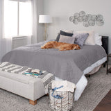 Furhaven Waterproof & Non-Slip Queen Size Mattress Cover Protector for Dogs & Cats, Washable, For Beds, Couches, & Car Seats - Quilted Twill Blanket Mattress Cover - Gray, Large/Queen Size