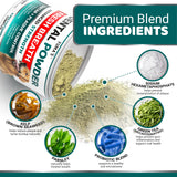 Advanced Dog Dental Powder, Breath Freshener, Dog Teeth Cleaning Powder, Bad Breath & Tartar and Plaque Off Remover for Dogs with Probiotics lab co, Pet Oral Care - 60 Scoops - Made in USA