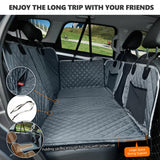 ANOSOSPECIAL Back Seat Extender for Dog,Waterproof Hard Bottom Dog Car Seat Cover for Back Seat Protector,Foldable Camping Pet Hammock Bed,Easy Clean Travelling Accessories Car SUV Truck (Gray)