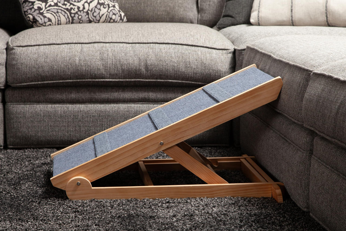 Dog-Proofer Pet Ramp - Lightweight and Durable Non-Slip Design for Pets Up to 150 Pounds, 6 Adjustable Easy-Access Heights, Folds Flat for Compact Storage, Up to 24.68 Inches Tall