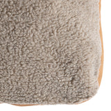 Carhartt Durable Canvas Pet Bed, Water Resistant Firm Duck Dog Bed, Carhartt Brown (Sherpa Top), Large