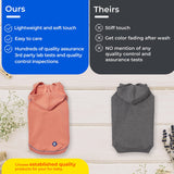 Blueberry Pet Essentials Dog Hoodie – 22 inch, Cotton‑Blend Sweatshirt with Hood, Coral, Machine‑Washable Small‑Dog Jersey