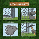 Dig Defence Original Gate Plate, Ideal Gift for Pet Lovers Dog Digging Deterrent Underground Gap Filler for Dogs/Rabbits 2 Pack with 2 Sm/Md Animal Barrier