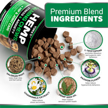Load image into Gallery viewer, Hemp Calming Chews for Dogs - Advanced Dog Calming Chews - 170 Treats - Anxiety Relief Treats - Hemp Oil - Separation Aid, Stress, Hip and Joint Supplement for Canine Health Support - Beef Flavor
