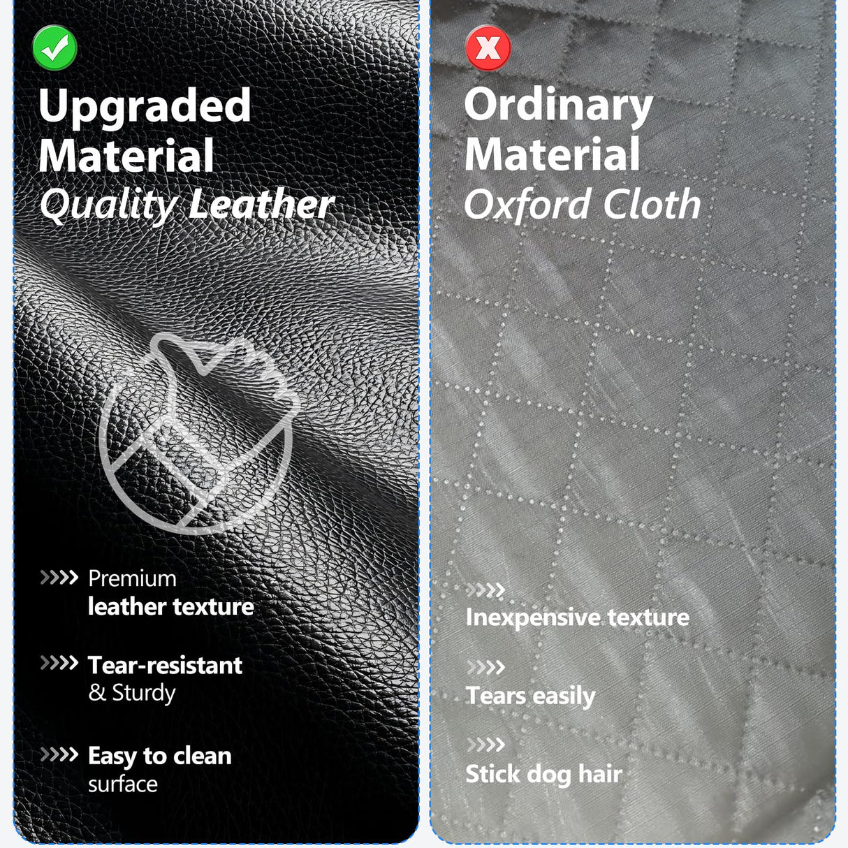 Btefd XL Truck Back Seat Extender for Dogs, Upgraded Anti-Scratch PU Leather, Dog Car Seat Cover for Back Seat with Hard Bottom, Pet Seat Covers for Trucks, Waterproof Dog Hammock for Crew Cab Truck
