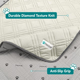 PetAmi Waterproof Cooling Mat for Dog, Premium Pet Cooling Blanket for Bed Crate, Anti Slip Indoor Dog Cool Pad for Sleeping, Q-MAX Large Sofa Couch Cover Mat for Cat, Beige, 60x80