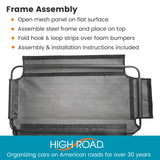 High Road Back Seat Barrier for Dogs - Car Divider for Dogs for Behind Front Seat - Padded Steel Frame with Heavy Duty Coated Dog Net Barrier for Car, Truck or SUV