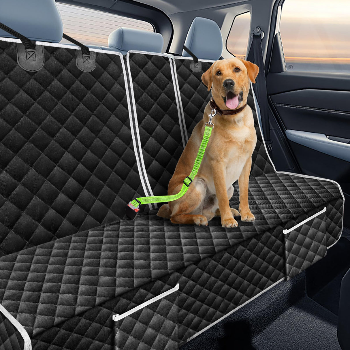 Dog Car Seat Cover Compatible with Honda Civic Accord HRV HR-V Si Sedan Hatchback Sport LX EX EX-L Hybrid Rear Back Seat Accessories, Waterproof Pet Bench Backseat Covers with Backing 2000-2026