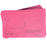 Groomers Margins Pink Dog Grooming Cards 5X8 Inch (100 Pack 8 X 5 inches) Dog Groomer Client Cards for Veterinarians, Pet Kennel Records, and Cat Grooming