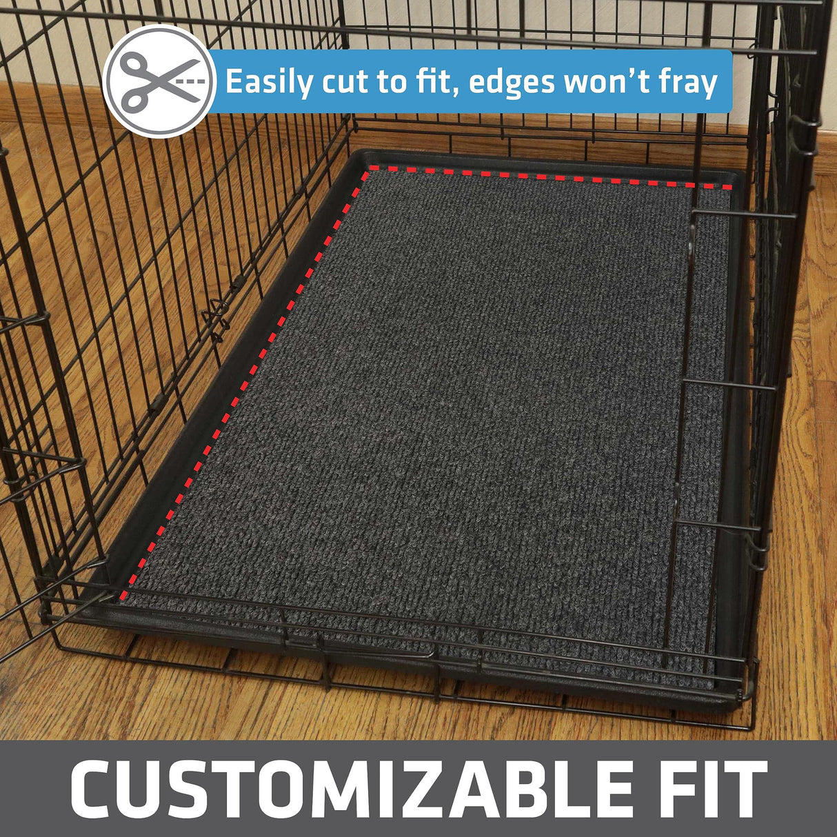 Drymate Premium Dog Crate Mat Liner, Absorbent, Waterproof, Non-Slip, Washable Puppy Pee Pad for Kennel Training - Use Under Pet Cage to Protect Floors, Cut to Fit Design (USA Made) (Dgrey)(30”x45”)