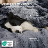 Bedsure Waterproof Dog Blankets for Medium Dogs Washable - Cat Blanket for Couch Protector Long Faux Fur, Calming Soft Reversible Throw Furniture Protection for Puppy Pet, 30"x40", Tie-dye Grey