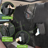 Q-DDOIT Dog Car Net Barrier for SUVs, Pet Barrier with Adjustable Rope and Storage Bag, Dog Fence Barrier for Car Front Seats, Car Divider for Driving Safely with Children & Pets