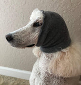 Pet Hoodz for Dogs-Anxiety, Grooming, Ear Muffs, Dog Ear Protection, Calming, Ear Compression, Pet Hoodie, Dog Hoodie (Large, Grey)