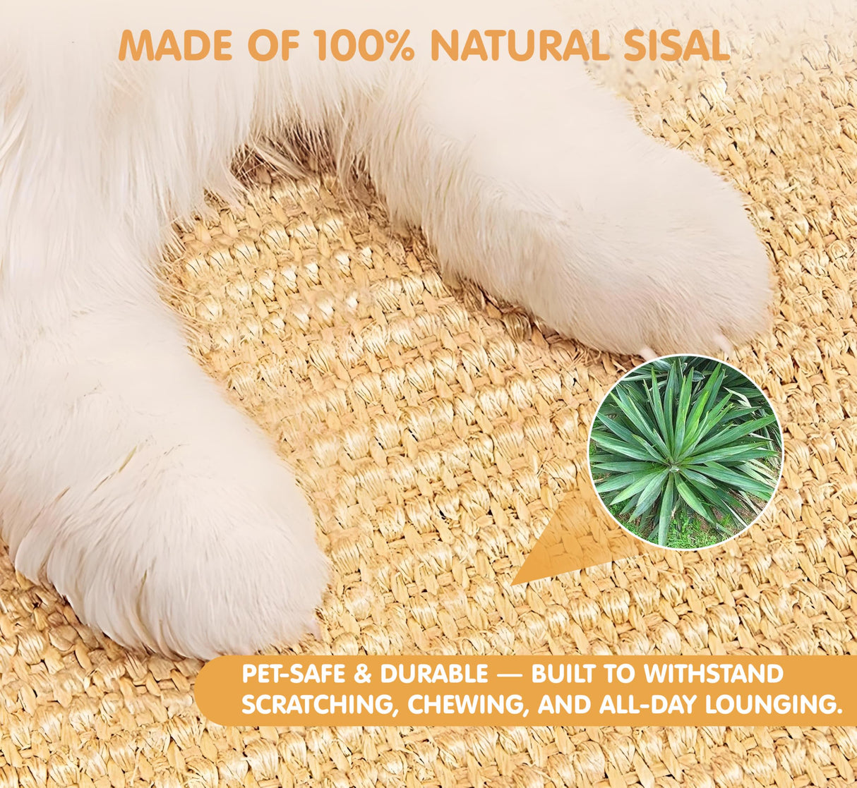 Nexlythara Rabbit Scratching Pad, Sisal Bunny Scratch Mat for Cages - 2PCS Natural Rabbits Nail Scratcher for Indoor Rabbit Chew Toys & Bedding, 16x12 Inch