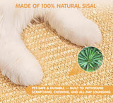 Nexlythara Rabbit Scratching Pad, Sisal Bunny Scratch Mat for Cages - 2PCS Natural Rabbits Nail Scratcher for Indoor Rabbit Chew Toys & Bedding, 16x12 Inch