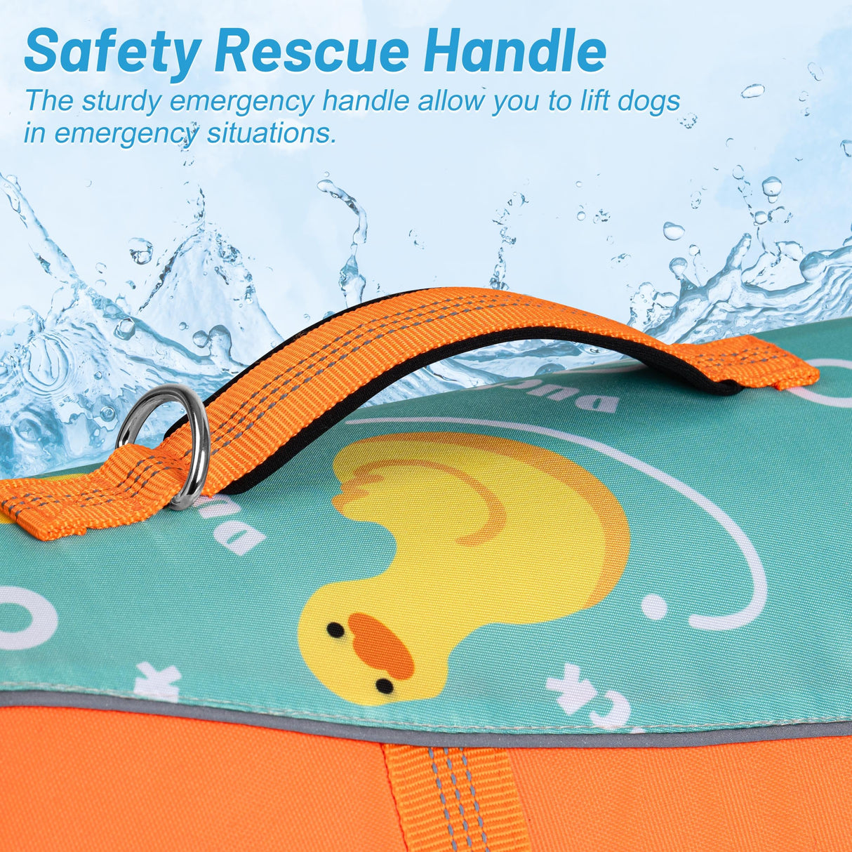 Cyeollo Dog Life Vest for Swimming & Boating, High Buoyancy Jacket with Front Float, Adjustable Sizes - Small to Large, Yellow Duck M