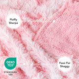 PetAmi Waterproof Dog Blanket for Medium Large Dogs, Calming Fleece Cat Blanket, Couch Protector Washable Sherpa Faux Fur Pet Throw for Puppy, Soft Reversible Leakproof 40x60 Tie-Dye Pink