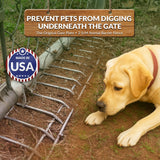 Dig Defence Original Gate Plate, Ideal Gift for Pet Lovers Dog Digging Deterrent Underground Gap Filler for Dogs/Rabbits 2 Pack with 2 Sm/Md Animal Barrier