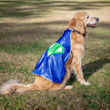 Everfan Personalized Dog Superhero Cape (X Large 25" Long (50-90 lbs), Navy Blue)