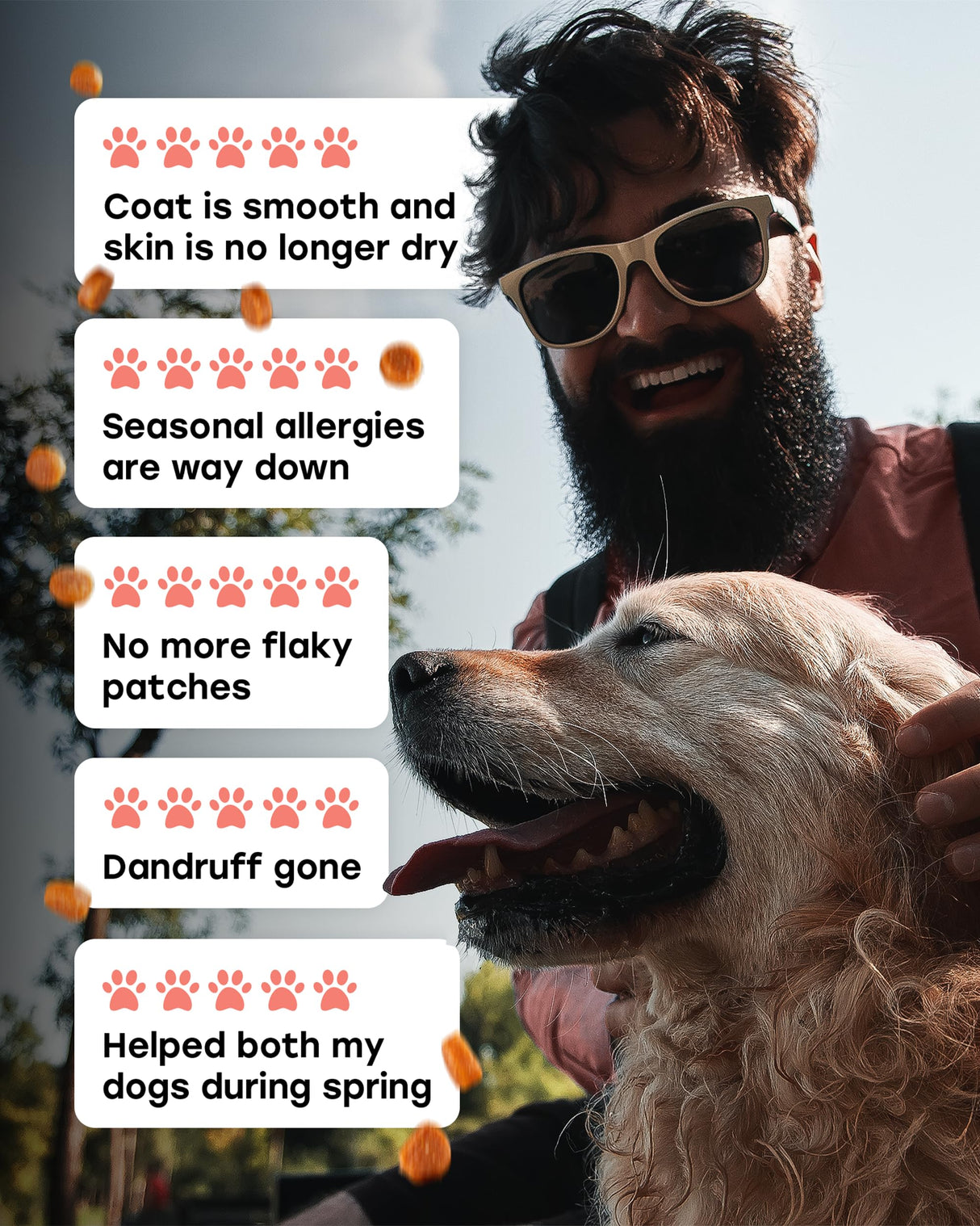 Pup Choice Omega 3 & 6 Dog Skin & Coat Chews – Wild Salmon Oil, Biotin, Zinc & Vitamin E – Supports Dry Itchy Skin, Shedding & Healthy Coat – PhD-Endorsed, Made in USA, 140 Chews, Salmon Flavor