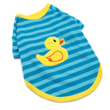 THE WORTHY DOG Graphic Dog Tee Shirt – Soft Stretchy Knit Dog T-Shirt with High-Cut Belly, Lightweight & Breathable - Rubber Duck Pattern- Blue, X-Large