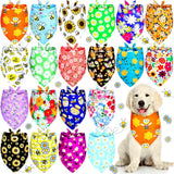 Weewooday 20 Pcs Spring Dog Bandanas Bulk Adjustable Spring Dog Bandanas Bibs Scarf Bib Washable Triangle Doggy Kerchief for Small Medium Large Pet Summer Easter Costume Accessory