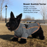 Vitiswap Reflective Dog Jacket, Warm Dog Fleece Sweater Zip Up Sweaters for Small Dogs Clothes Boy Cold Weather Coats with D-Ring for Leash, Grey Large
