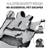 Dog Carrier Backpack for Medium Dogs, Hiking Bag for Pets Up to 30 lbs - 4-Layer Safety Design with Thick Padded Straps, Built-in Leash & Breathable Mesh, Suitable for Hiking, Cycling, and Travel