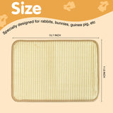 Nexlythara Rabbit Scratching Pad, Sisal Bunny Scratch Mat for Cages - 2PCS Natural Rabbits Nail Scratcher for Indoor Rabbit Chew Toys & Bedding, 16x12 Inch