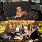 XHRING Dog Car Seat Cover for Ford F150 F-150 F250 F350 Superduty Truck Back Seat Accessories 2000-2025 2026, Lariat/King Ranch/Platinum/Raptor/Lightning Scratchproof Pet Bench Backseat Covers Orange